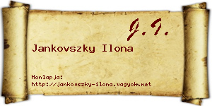 Jankovszky Ilona névjegykártya