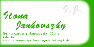 ilona jankovszky business card